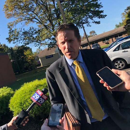 attorney keith mcandrews speaks to a fox 29 television reporter