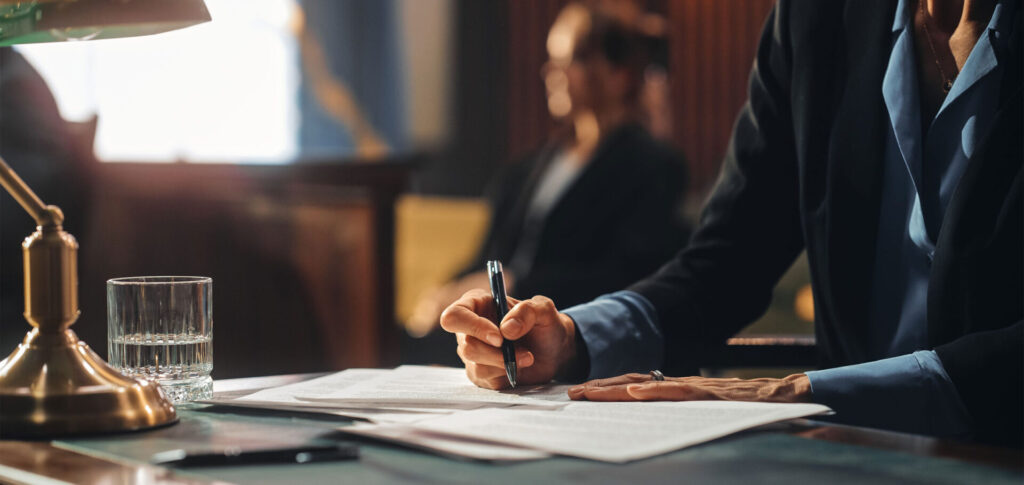 A lawyer presents mitigating evidence for a client at a criminal sentencing hearing