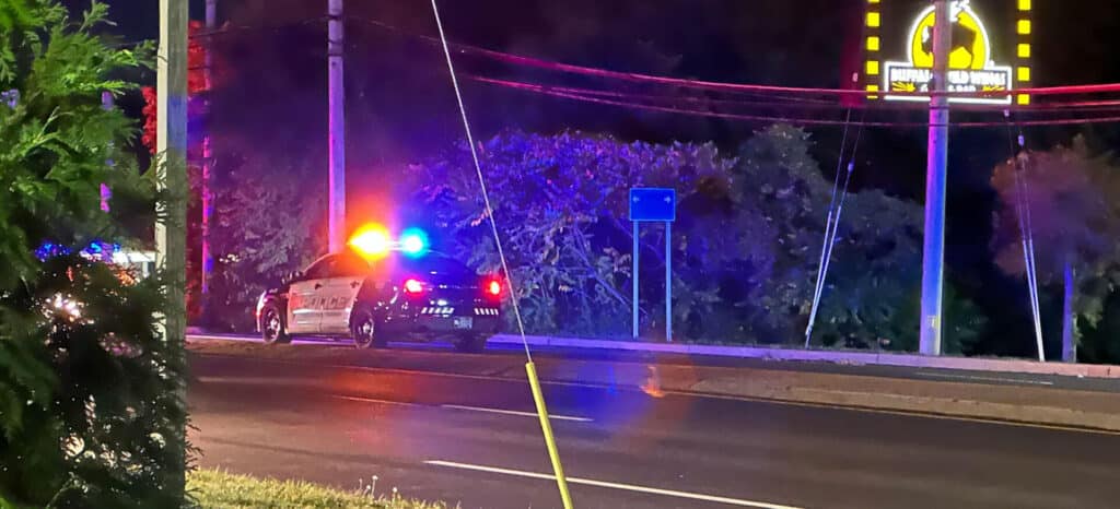 police patrol car during dui investigation 