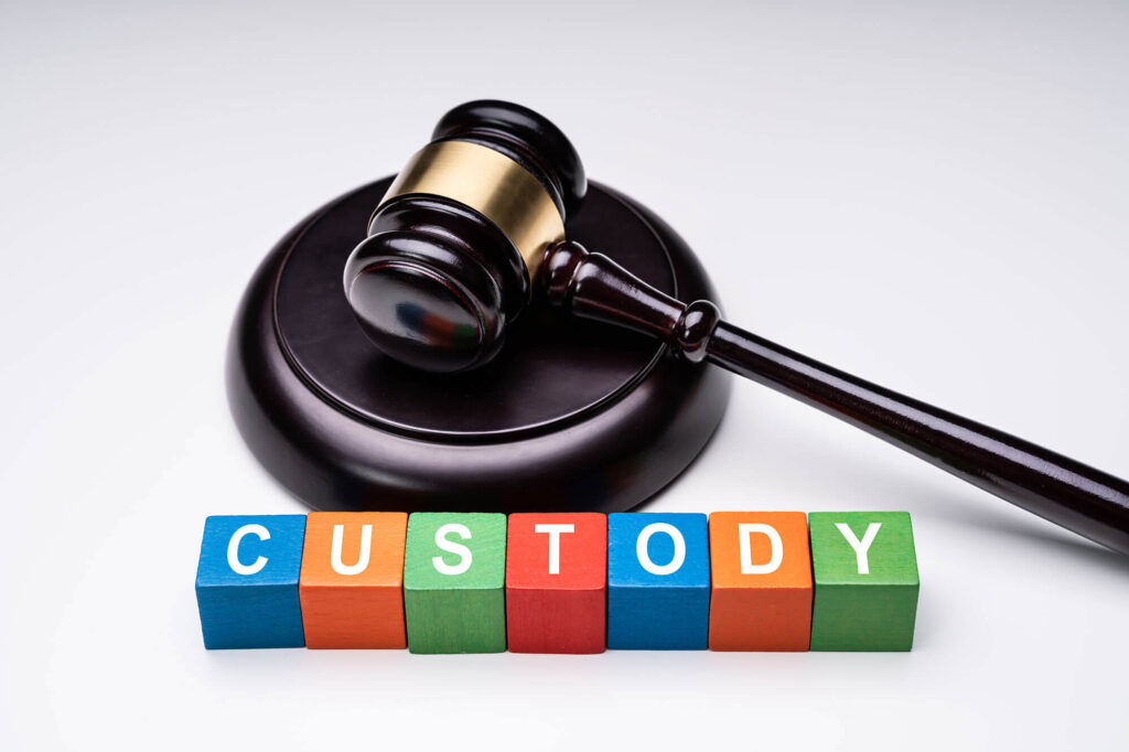 court gavel in a child custody case