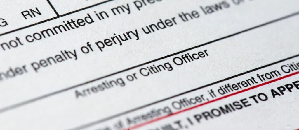 perjury affirmation on police report