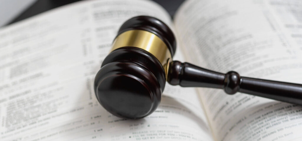 Court gavel and sentencing guideline