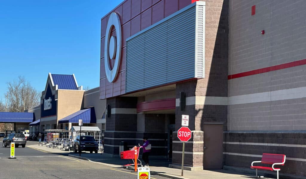 Entrance to Target store in Bucks County, PA