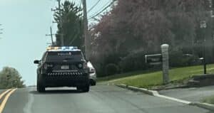 The police conduct a DUI investigation in Warminster, PA.